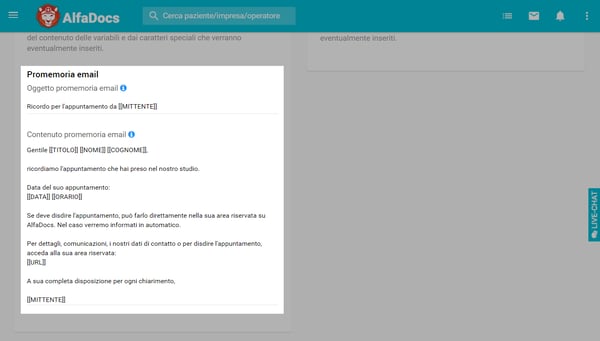 Promemoria-Email