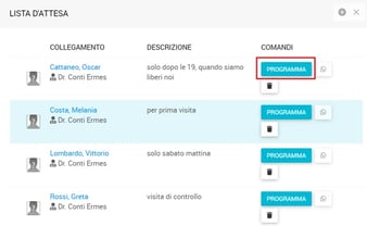 Screenshot Lista dattesa AlfaDocs