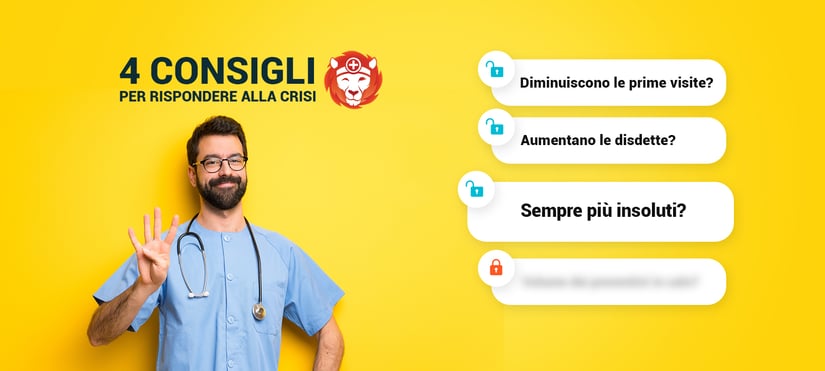 Il terzo di 4 consigli utili per lo studio medico e odontoiatrico per rispondere alla crisi: monitora e gestisci l'insoluto.